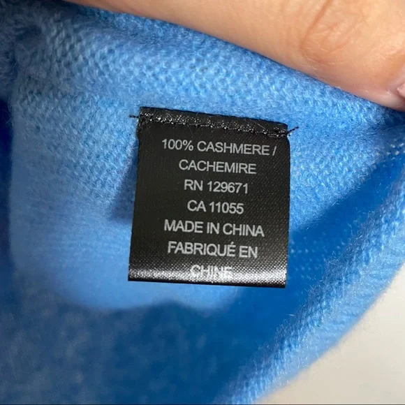 360 CASHMERE Della Sweater in Capri Blue XS Soft - Picture 6 of 10